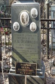 Зеликсон Х. Б., Москва, Востряковское кладбище